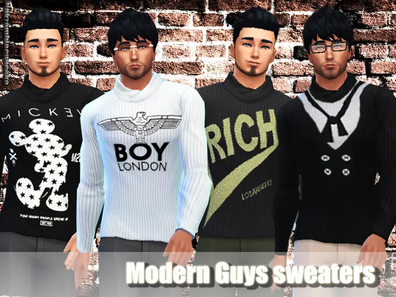 Modern guys sweaters