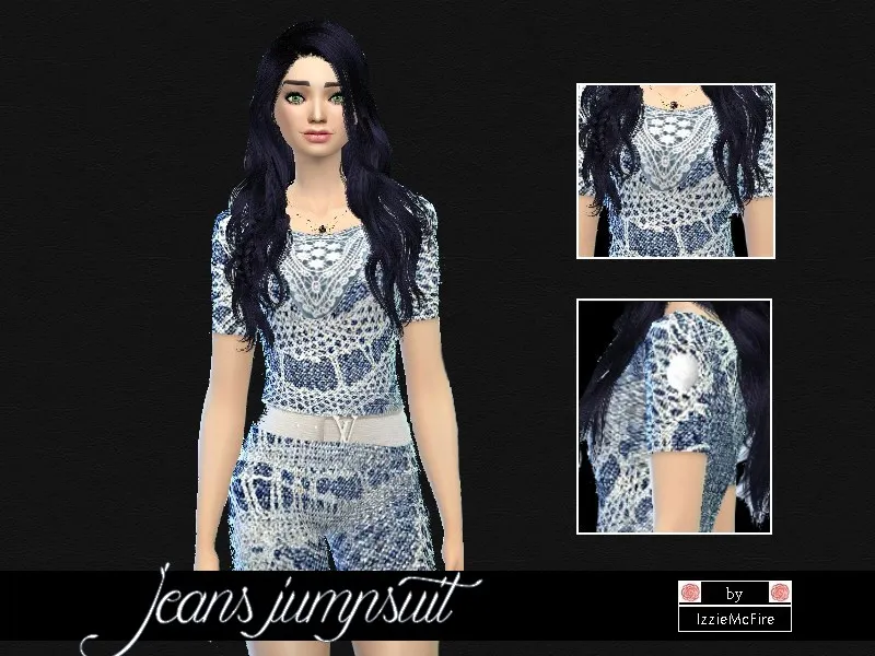 Jeans jumpsuit short