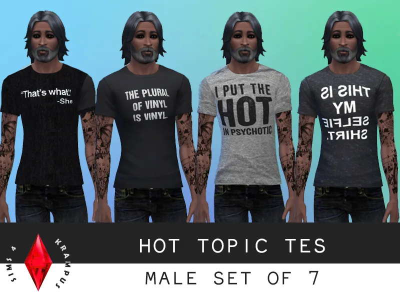 Set of 7 Hot Topic Tees