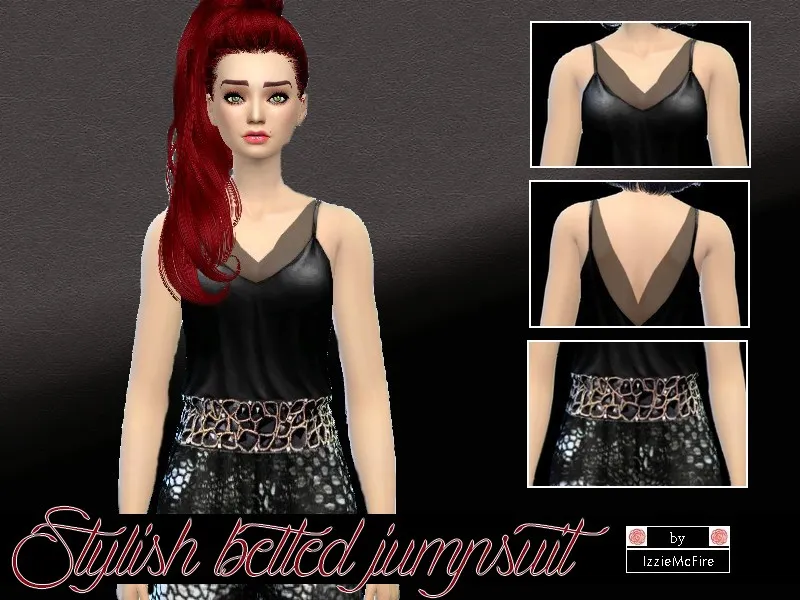 Stylish belted jumpsuit