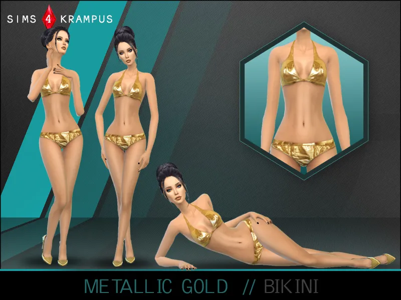 Metallic Gold Bikini
