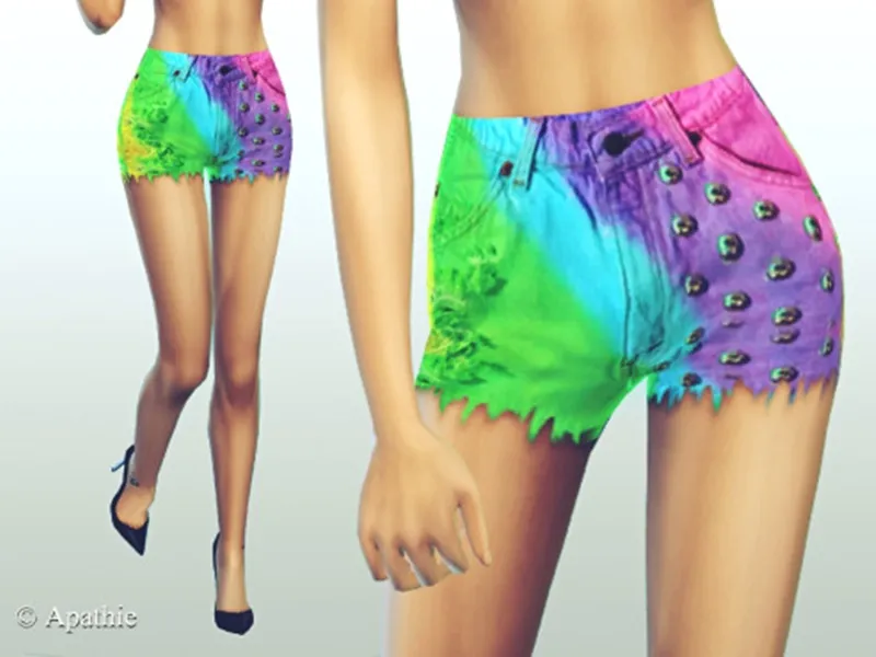 Rainbow crazy shorts