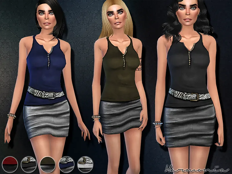 TS4 Fashionable Outfit 02