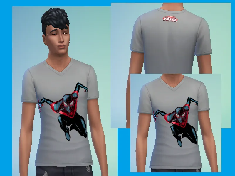 Male Spiderverse Miles Morales T-shirt