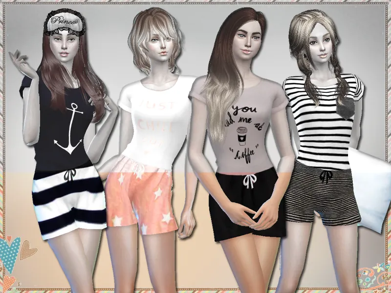 You Have Me' Pajama Shorts