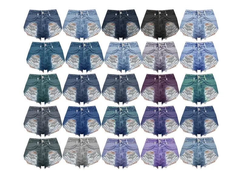 Set51- Ashley Ripped Mini Shorts