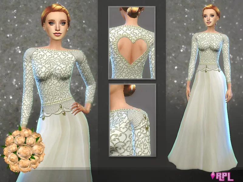 Vintage Champagne Wedding Dress