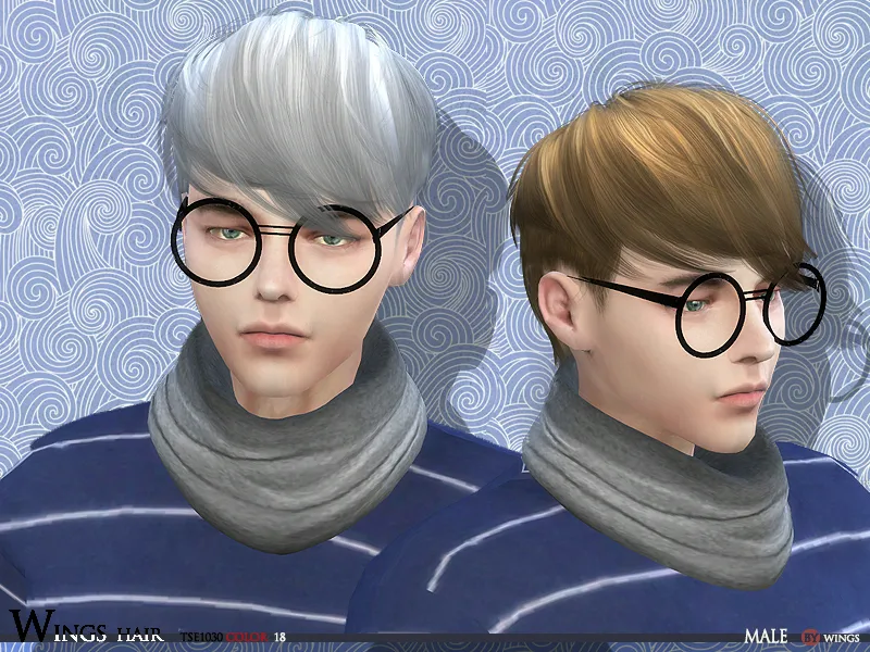 WINGS SIMS4 HAIR TSE1030 M F