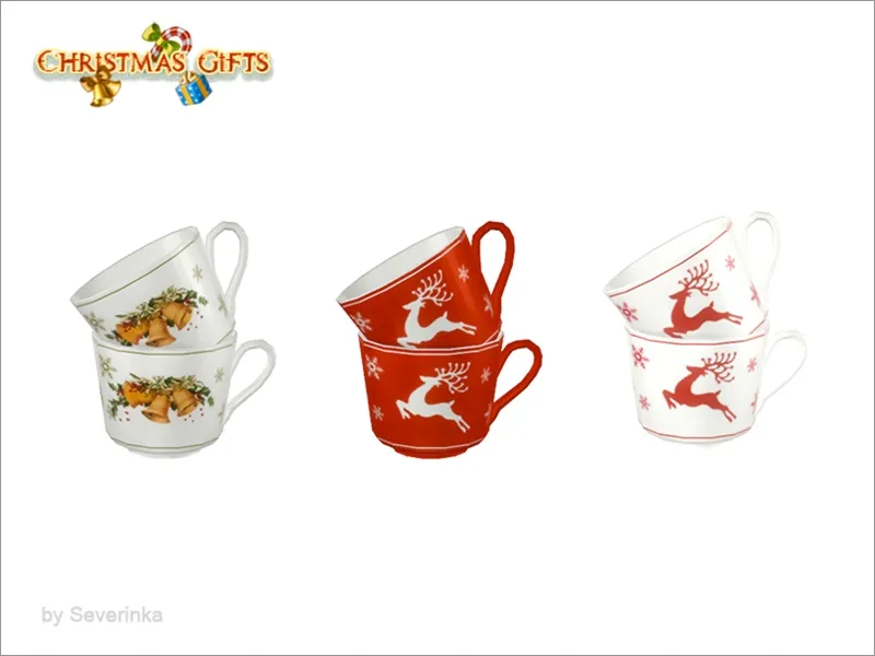 [Christmas Dishes] - two cups