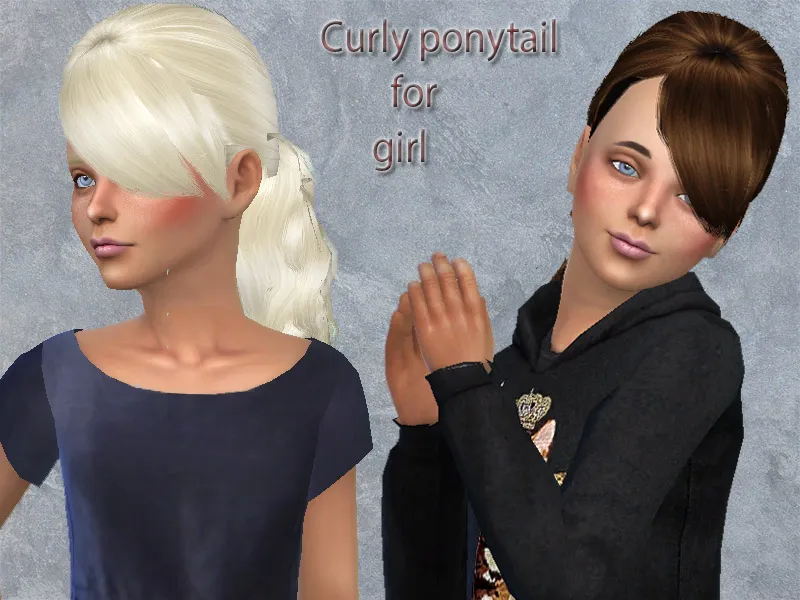 curly ponytail for girl