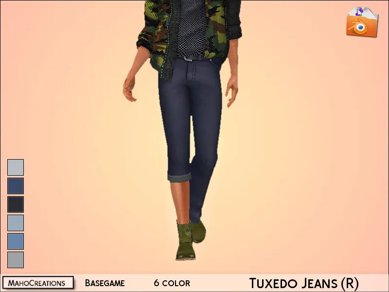 Tuxedo Rolled Up Jeans