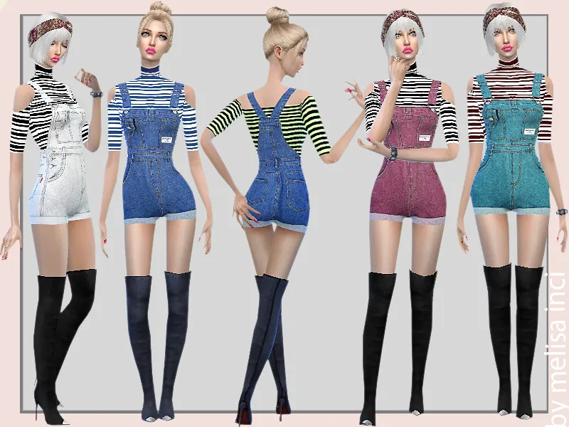 Short Overall Jumpsuit