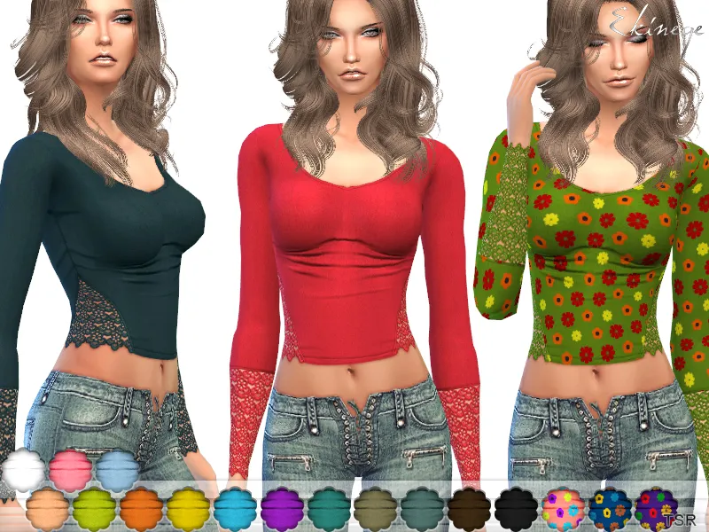 Crop Top With Lace Details