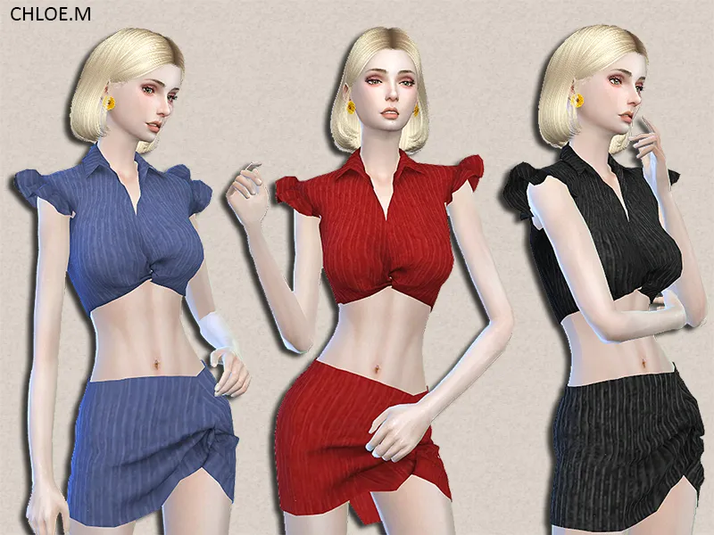 Resort style shirt and skirt