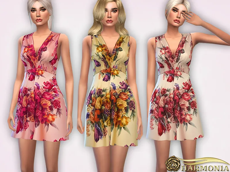 30's Chinoiserie Honey Tea Dress