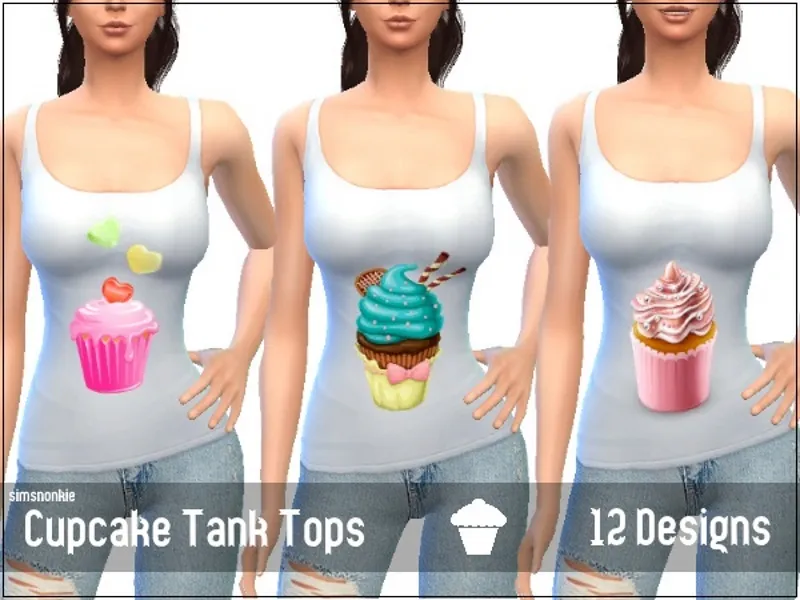 Cupcake Tank Tops [12 Designs]