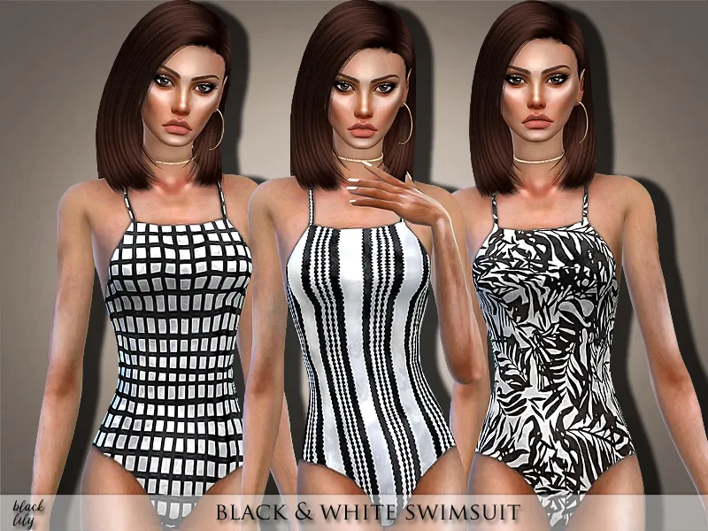 Black & White Swimsuit