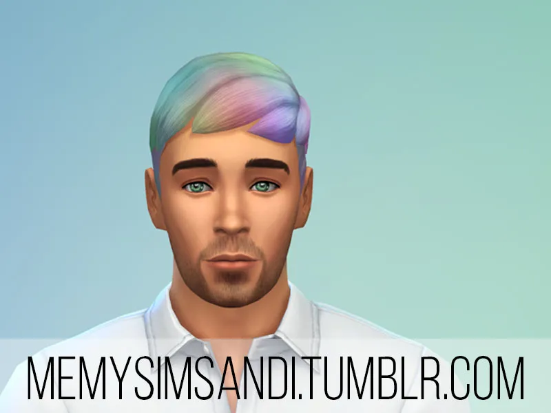 Base Game Rainbow Hair 1 - Male