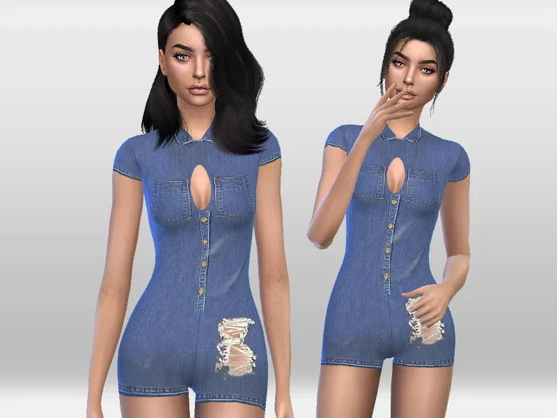 2956640.jpg Denim Romper - Image 1