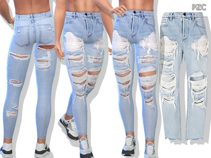 Blue Denim Ripped Jeans For Men(Requested)