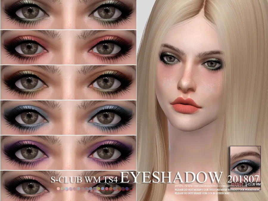 S-Club WM thesims4 Eyeshadow 201807