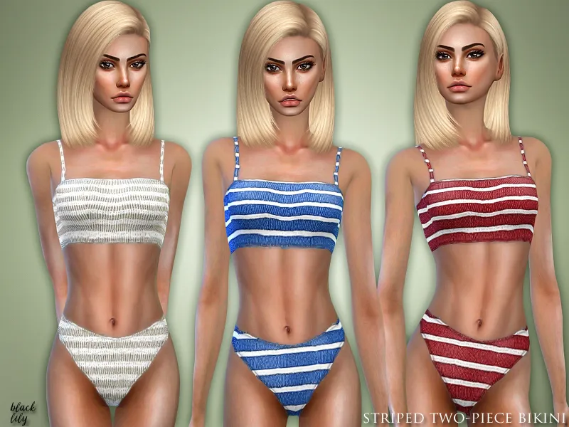 Striped Two-Piece Bikini