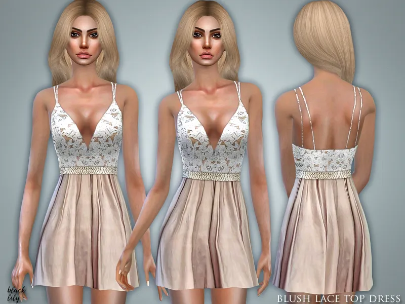 Blush Lace Top Dress