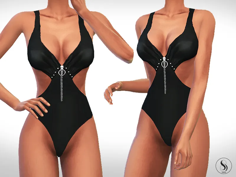Elegant Zip Front Monokini