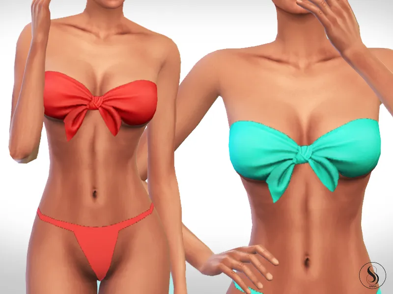 Strapless Tied Bikinies