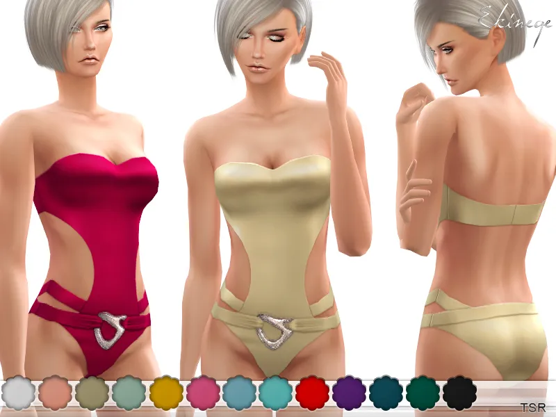 Strapless One Piece Swimsuit