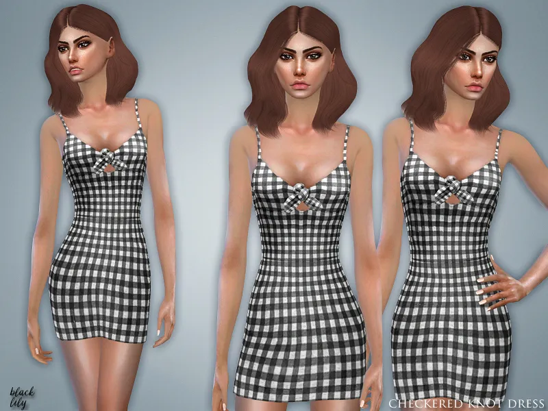 Checkered Knot Dress