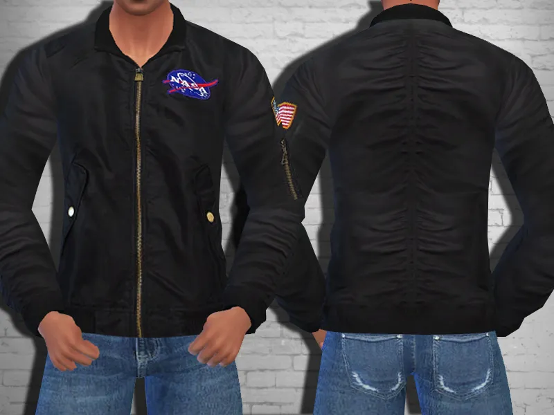 Male Sims Biker Jacket