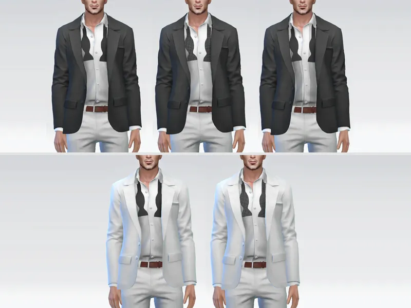 Open Suit Jacket (Undone Bow Tie)