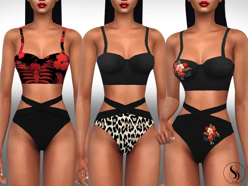 Female High Waist Trendy Bikini Mix