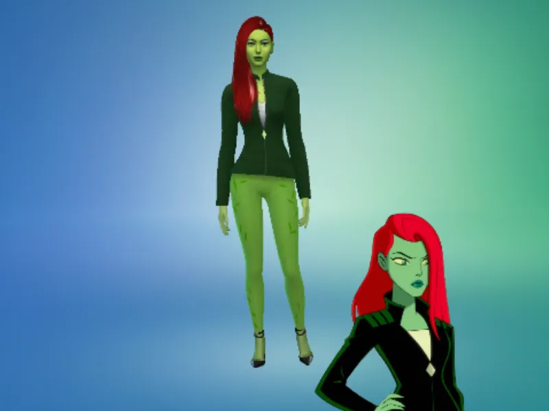 Harley Quinn Cartoon poison ivy jacket top