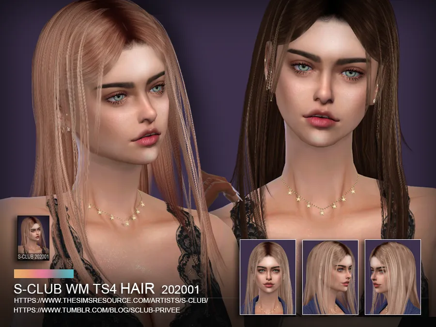 S-Club ts4 WM Hair 202001