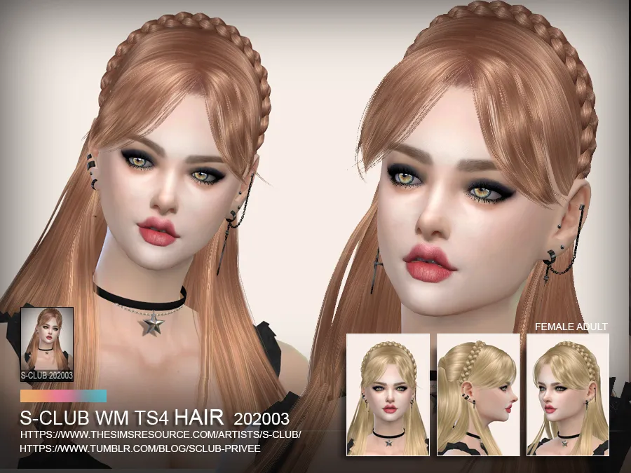 S-Club ts4 WM Hair 202003