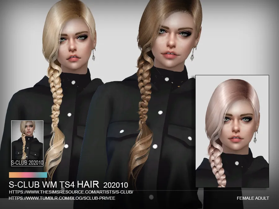 S-Club ts4 WM Hair 202010