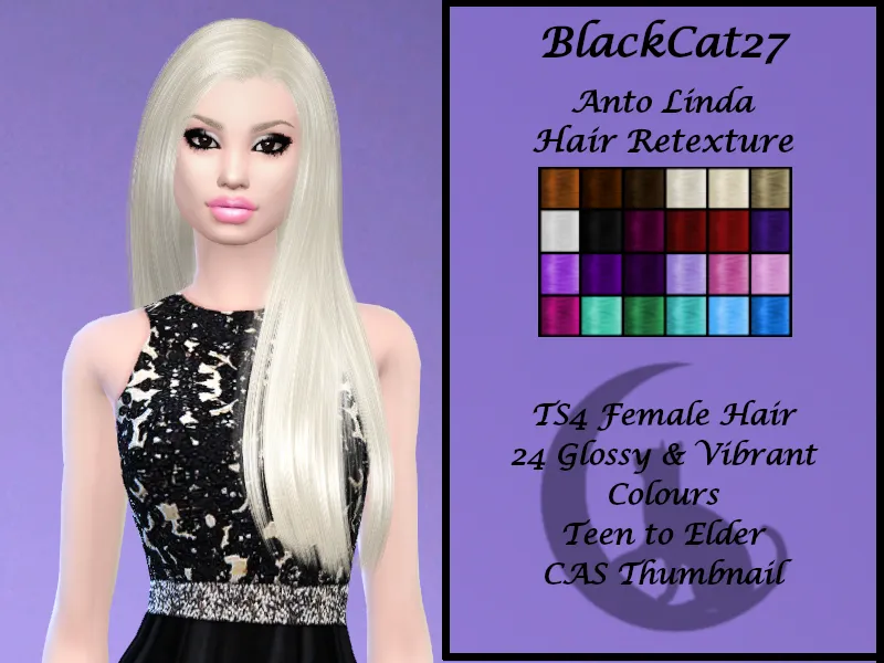 BlackCat27 Anto Linda Hair Retexture