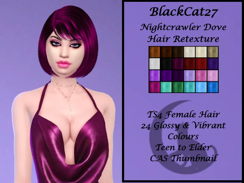 BlackCat27 Nightcrawler Dove Hair Retexture (MESH NEEDED)