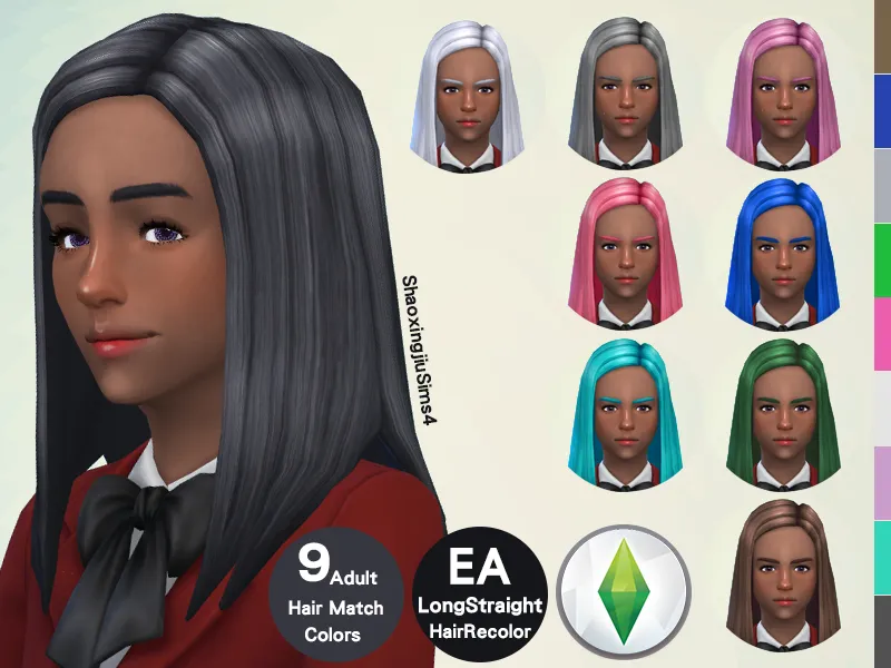 Kid LongStraight Hair Recolor