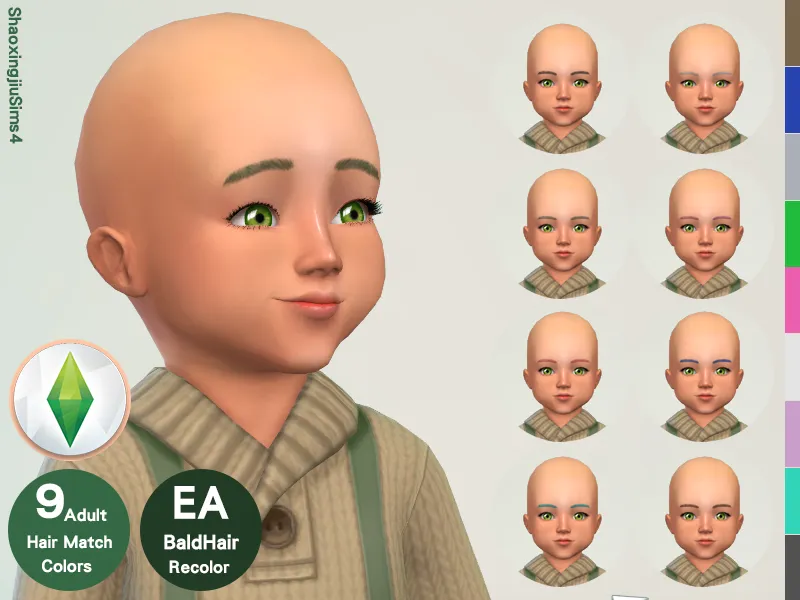 Toddler Bald Hair Recolor