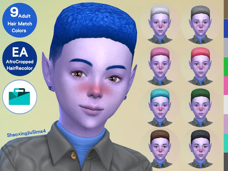 Kid EP01AfroCropped Hair Recolor