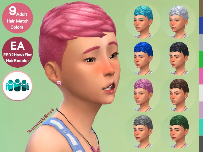 Kid EP02HawkFlat Hair Recolor