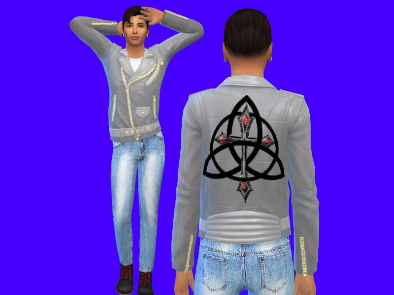 Soft Grey Leather Jacket