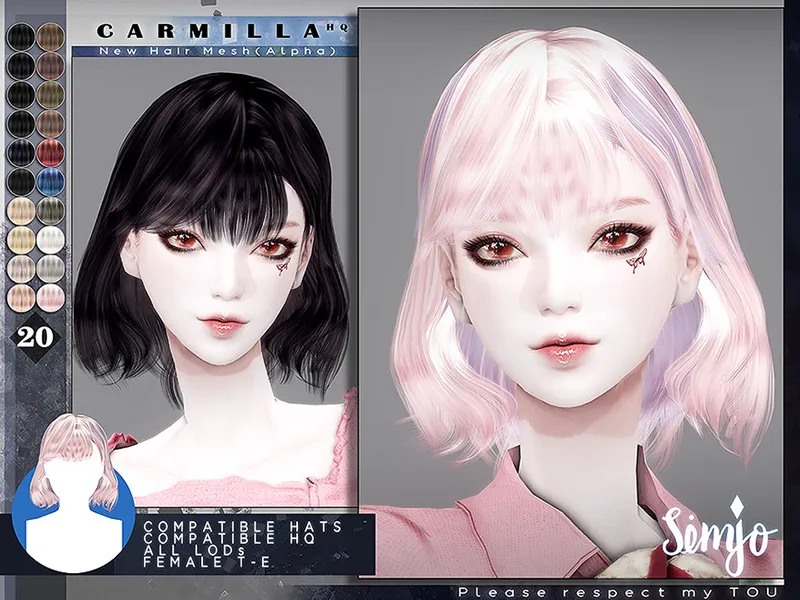 TS4 Female Hairstyle_Carmilla