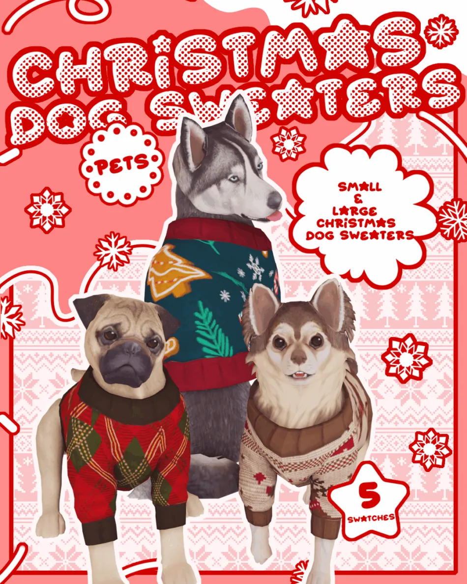 Christmas Dog Sweaters - Image 1