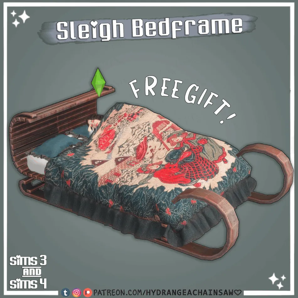Sleigh Bedframe - Image 1