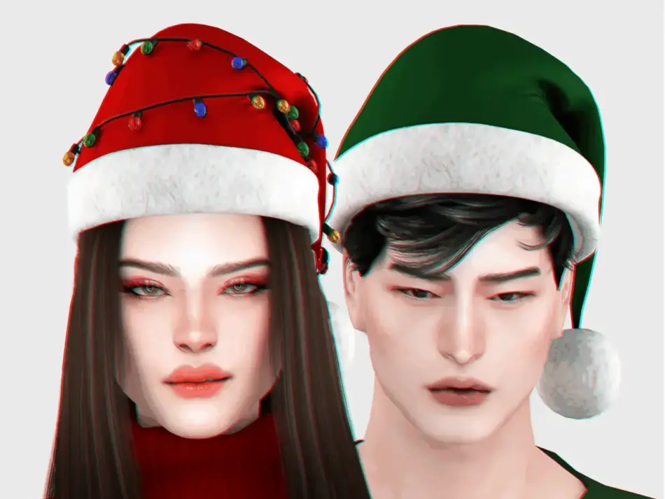 Santa Hat + Christmas Lights - Image 1