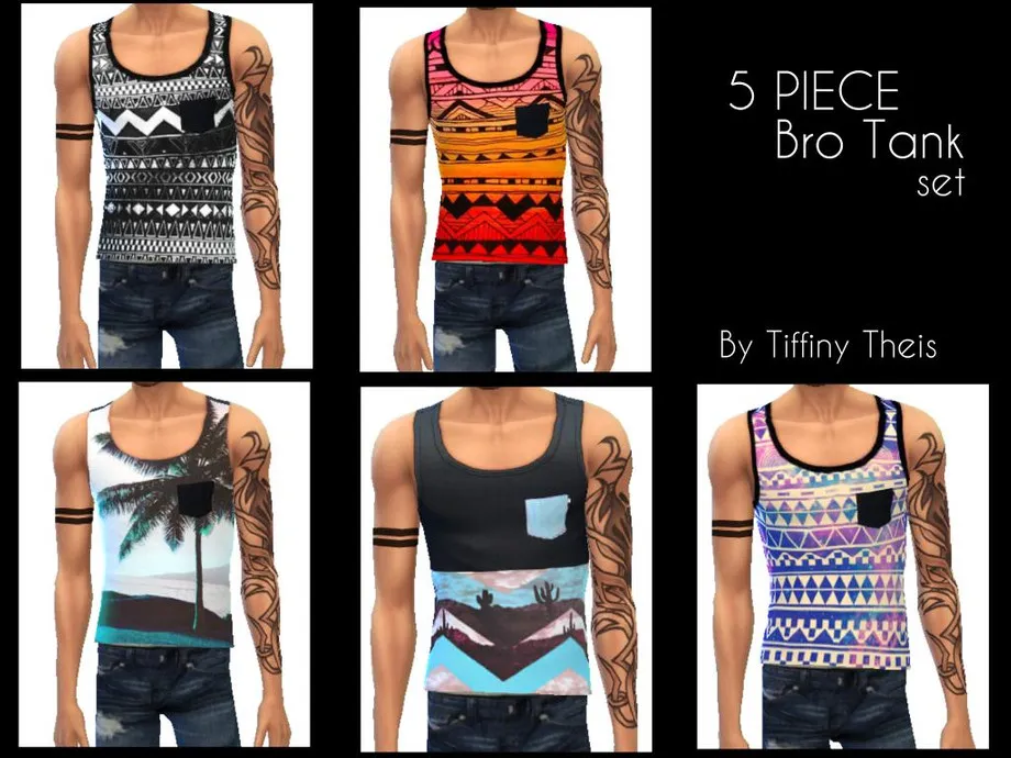5 Piece Bro Tanks